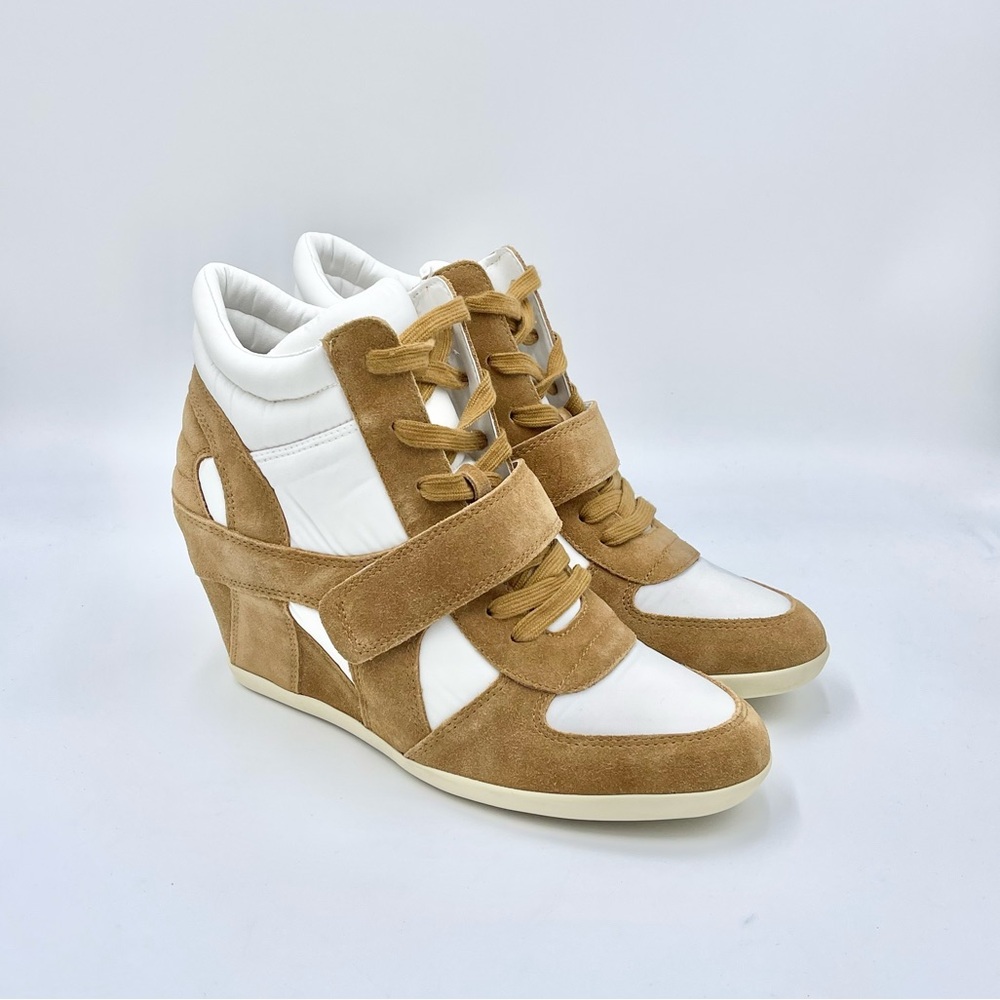 Ash Bowie Suede Wedge Sneaker Brown Sugar/ Crème Women’s 9.5 US 40 EU